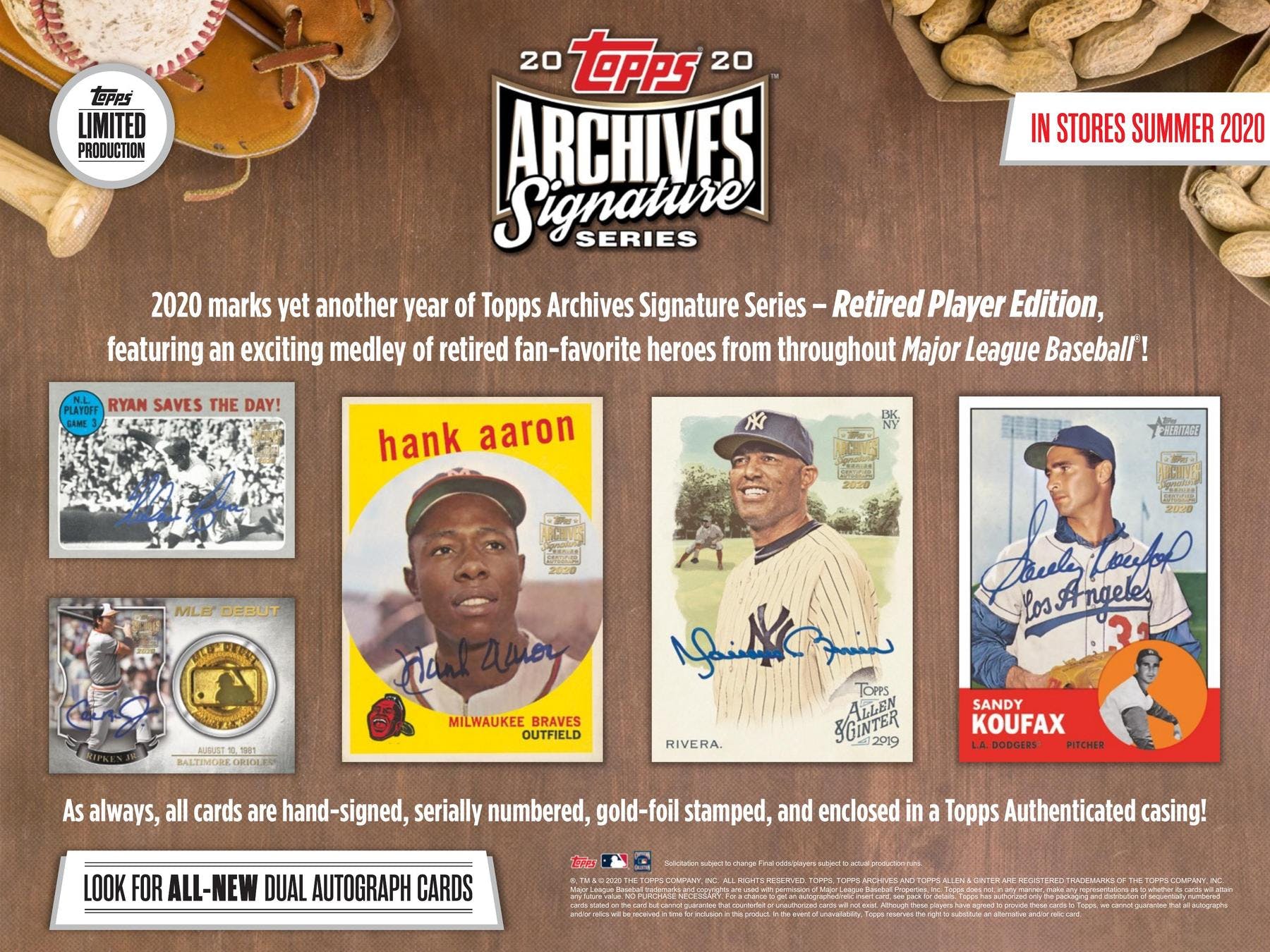 2022 Topps Archives Signature Series Retired Player Edition