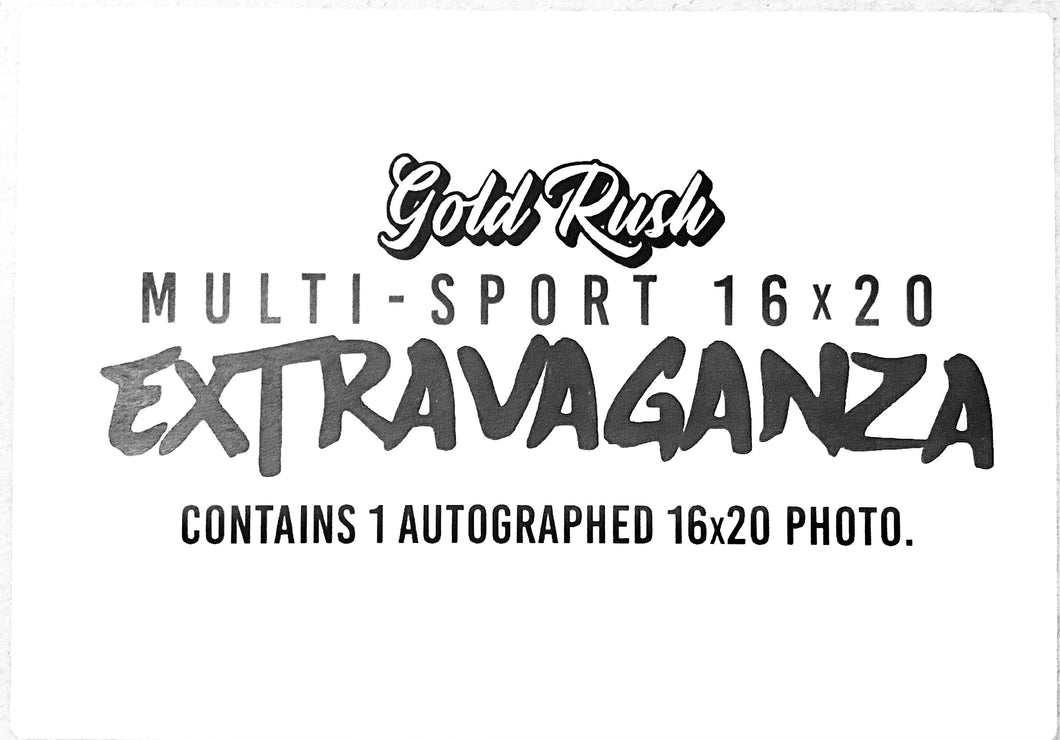 2021 GOLD RUSH AUTOGRAPHED 16x20 MULTI-SPORT PHOTO BOX BREAK (1) RANDOM DIVISION #13